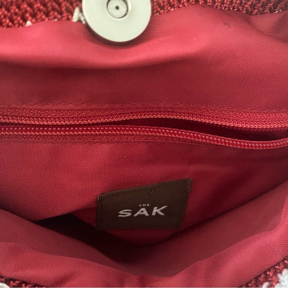 The Sak, Vtg Satchel and coin purse, Snowflakes and stripes Purse Wallet - Picture 3 of 6